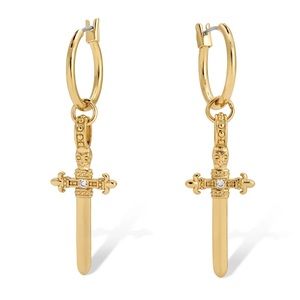 New Vanessa Mooney gold ALEXANDRA HOOP EARRINGS